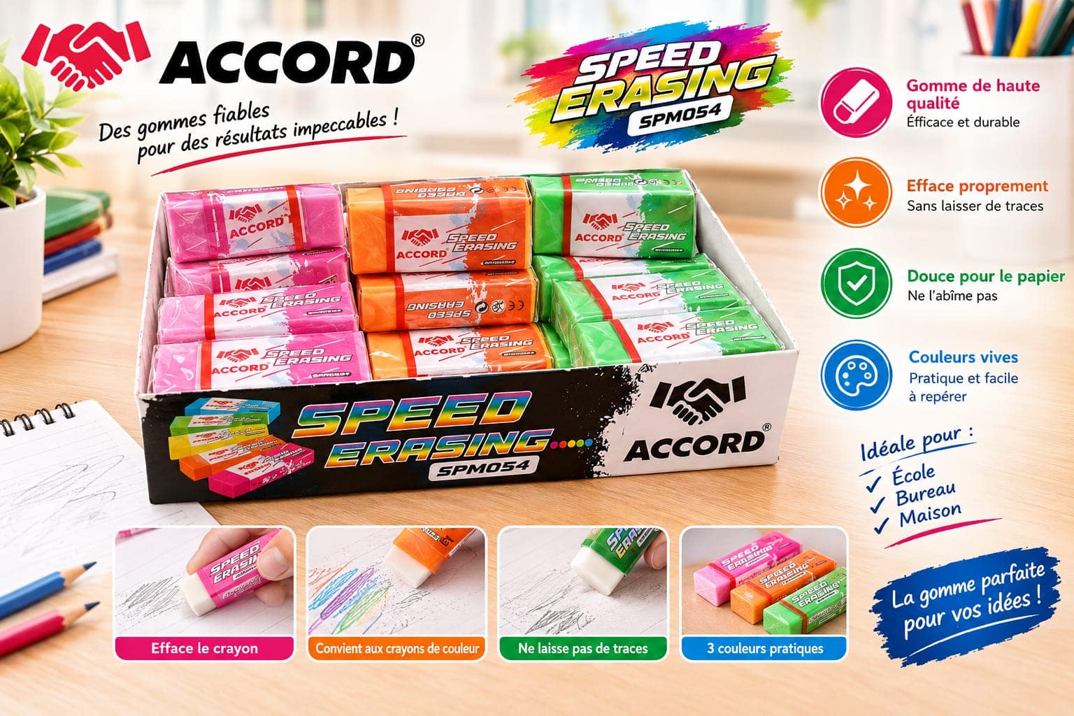 Gomme Accord speed erasing